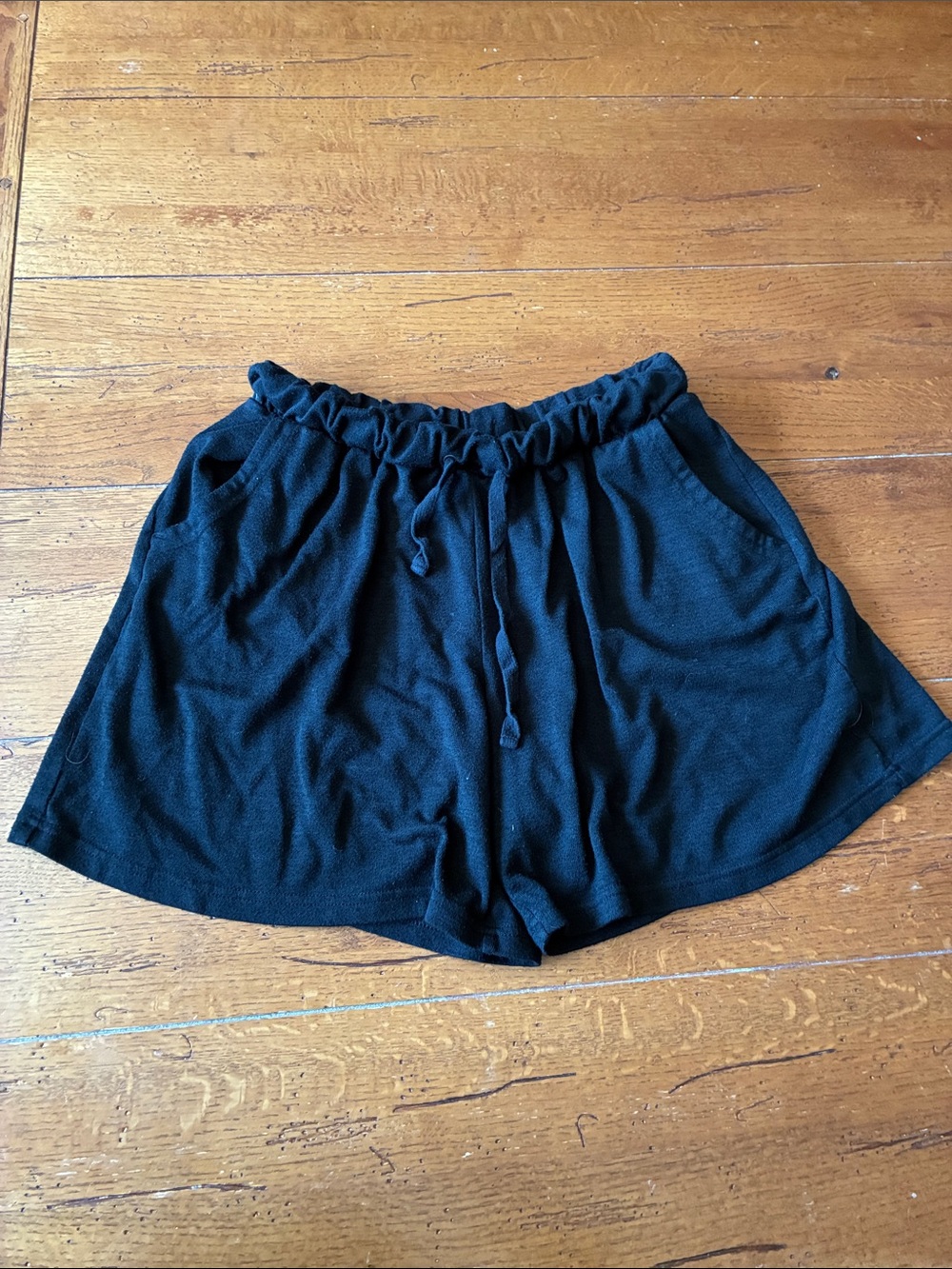 GAP Black High-Waist Drawstring Shorts